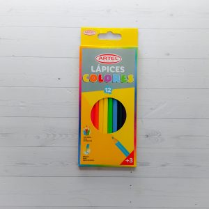 Estuche 12 Lápices de Color Largos Artel