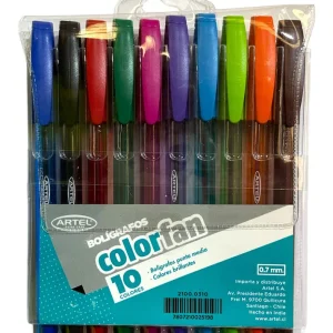 Pack 10 boligrafos Color Fan 2.0