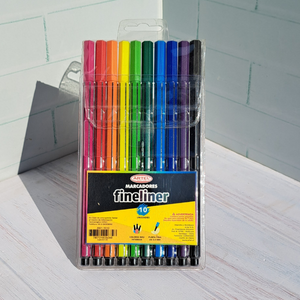 10 Fineliner Colores Surtidos Artel