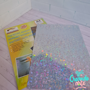 PVC Imprimible Fotografico Efecto Vidrio Quebrado 10 Hojas