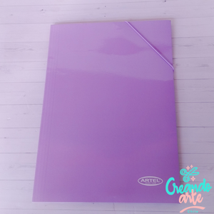 Carpeta con elastico pastel Lila