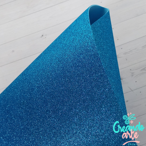 Goma Eva Glitter Azul