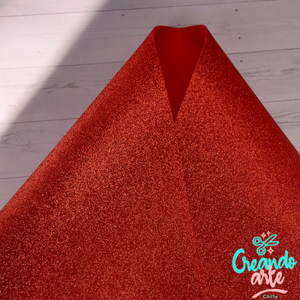 Goma Eva Glitter Roja