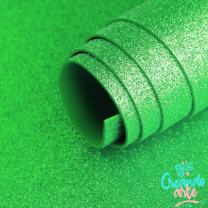 Goma Eva Glitter Verde Claro