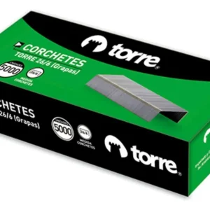 Caja Corchetes 26/6 5000 Unid. 20 Hojas. Torre