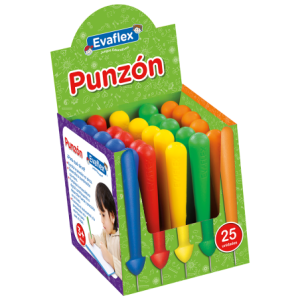 Punzón de plástico en forma de lápiz con punta de acero