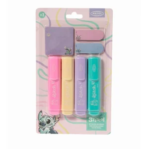 Set de Notas Adhesivas  y destacadores stitch