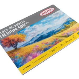 Block de Dibujo Medium 180 1/4 20 Hojas Artel