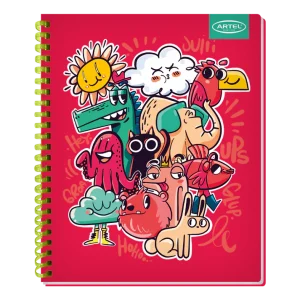 Cuaderno Universitario Artel 100 Hojas 7Mm Doodles Soft 55 Gramos