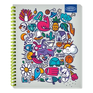 Cuaderno Universitario Artel 100 Hojas 7Mm Doodles Soft 55 Gramos