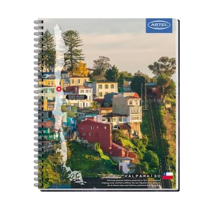 Cuaderno Universitario 100 Hojas 7mm Paisajes De Chile