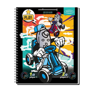 Cuaderno Universitario 100 Hojas 7mm Gamers Artel