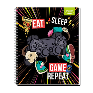 Cuaderno Universitario 100 Hojas 7mm Gamers Artel