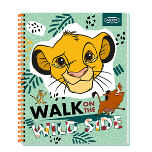 Cuaderno Universitario Artel 100 Hojas 7 Mm Rey Leon
